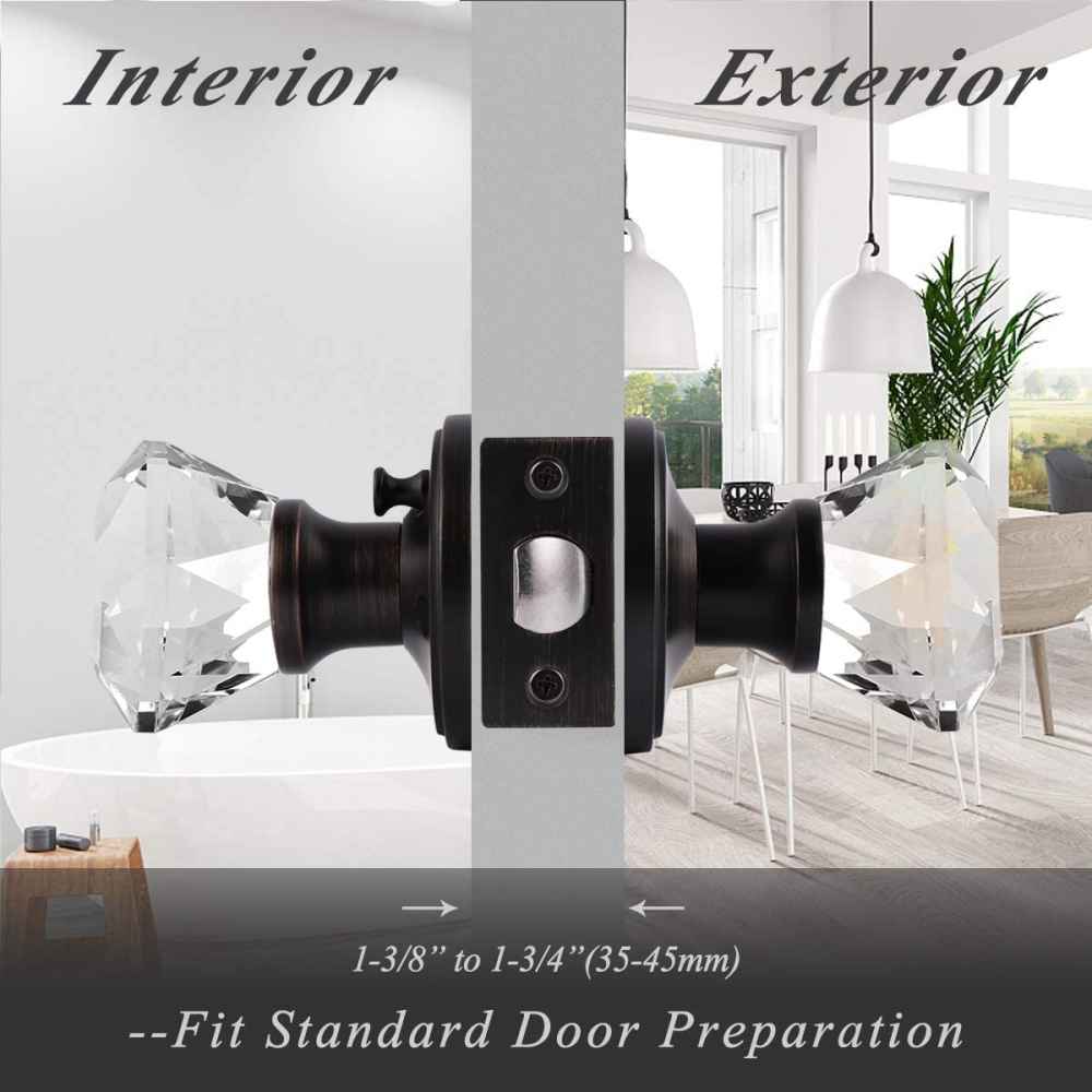 2.5-in. x 0.03-in. Glass-Zinc Alloy Door Door Lock In Oil Rubbed Bronze