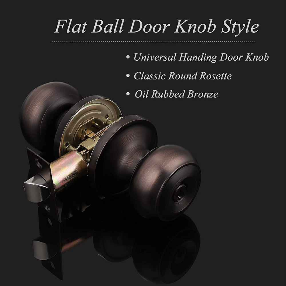 2.5-in. x 0.01-in. Stainless Steel Door Door Lock In Oil Rubbed Bronze