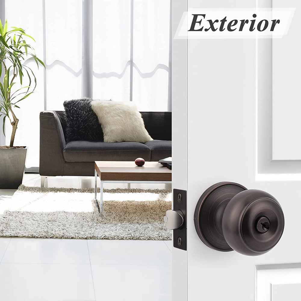 2.5-in. x 0.01-in. Stainless Steel Door Door Lock In Oil Rubbed Bronze