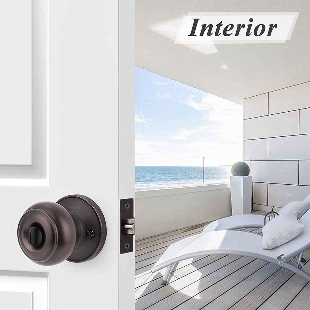 2.5-in. x 0.01-in. Stainless Steel Door Door Lock In Oil Rubbed Bronze