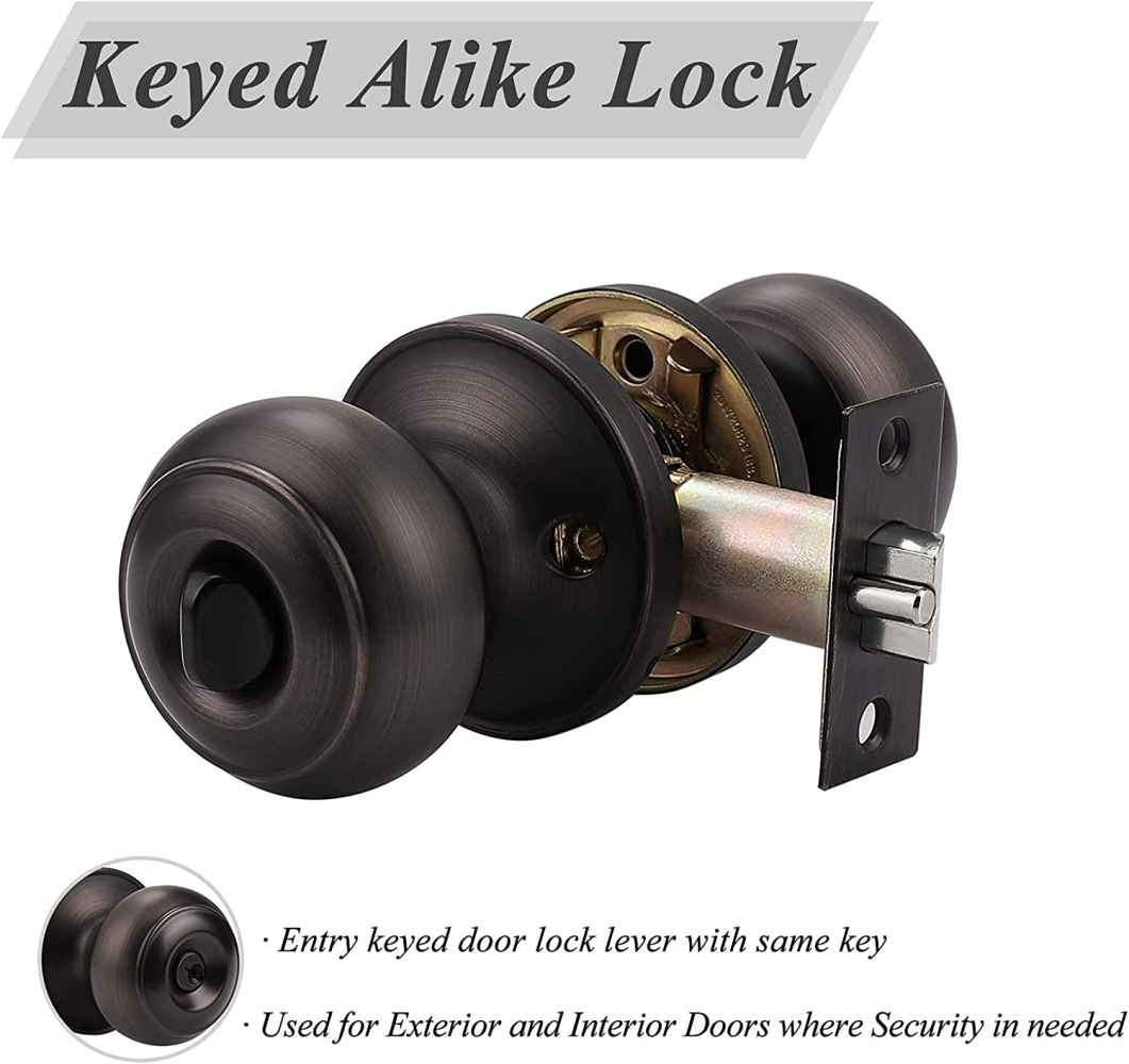 2.5-in. x 0.01-in. Stainless Steel Door Door Lock In Oil Rubbed Bronze