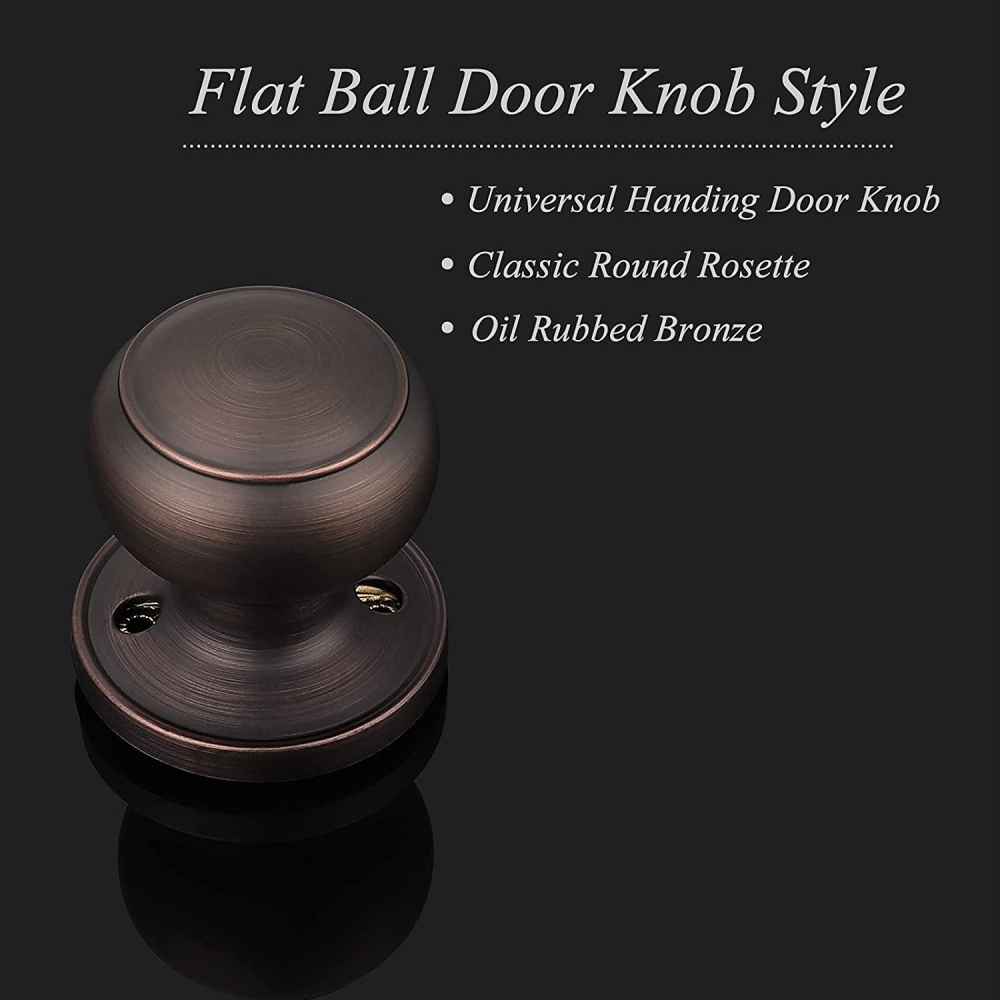 2.05-in. x 0.01-in. Stainless Steel Door Door Knob In Oil Rubbed Bronze