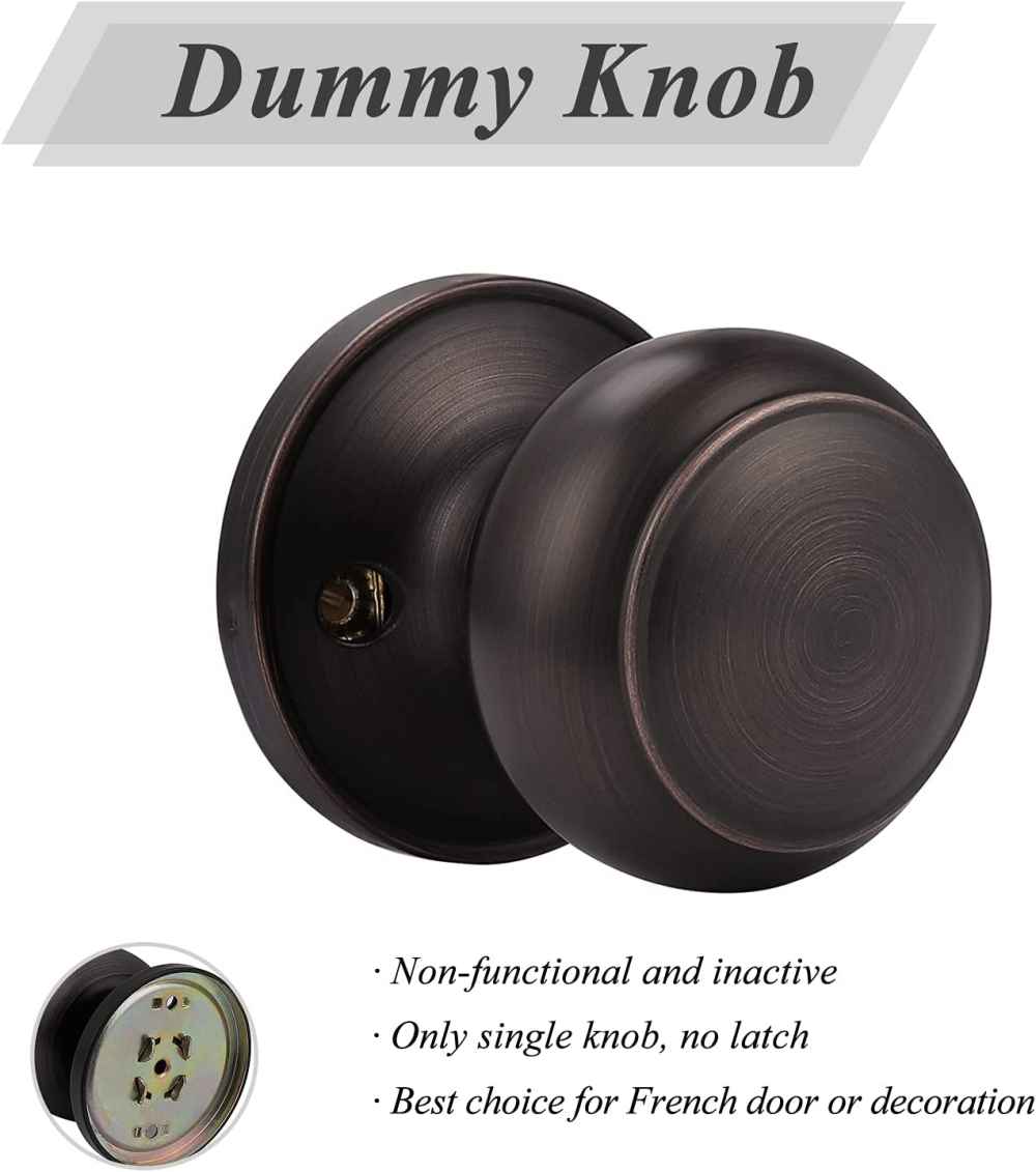 2.05-in. x 0.01-in. Stainless Steel Door Door Knob In Oil Rubbed Bronze
