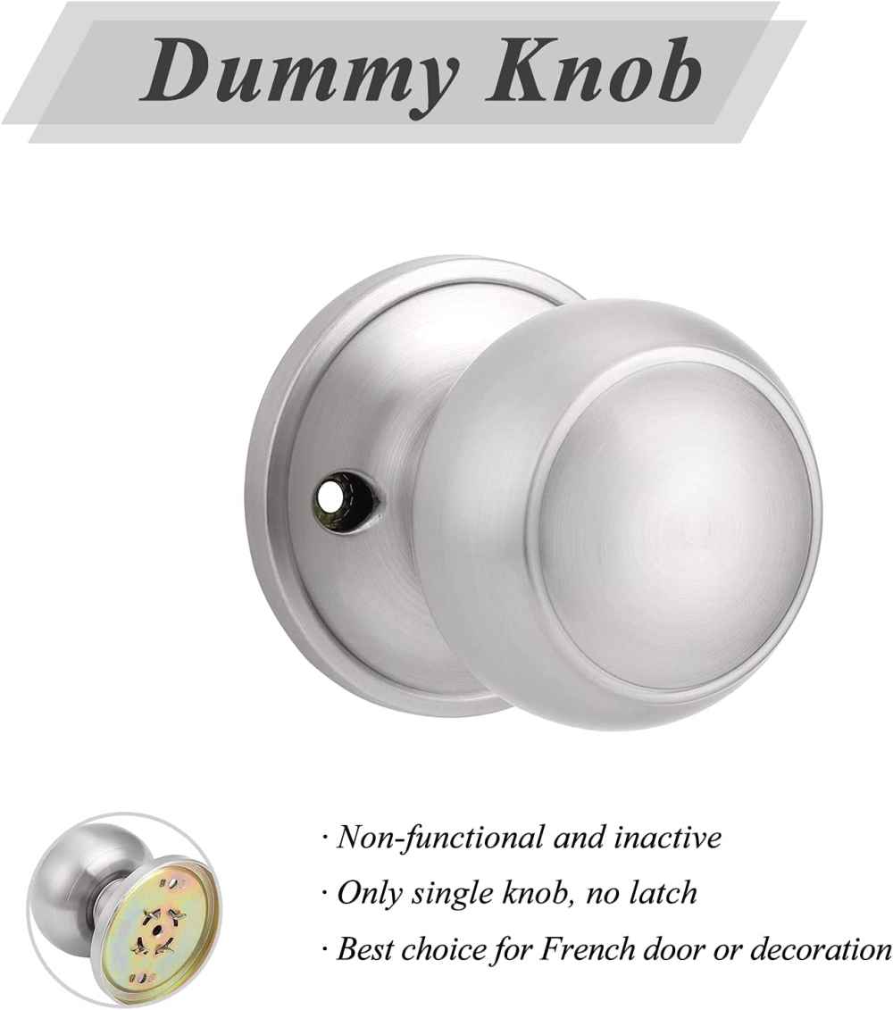 2.05-in. x 0.01-in. Stainless Steel Door Door Knob In Satin Nickel