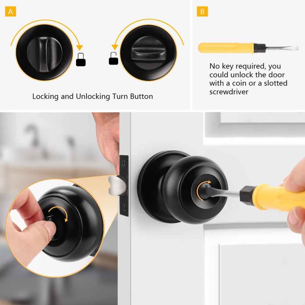 2.5-in. x 0.4-in. Stainless Steel Door Door Lock In Black