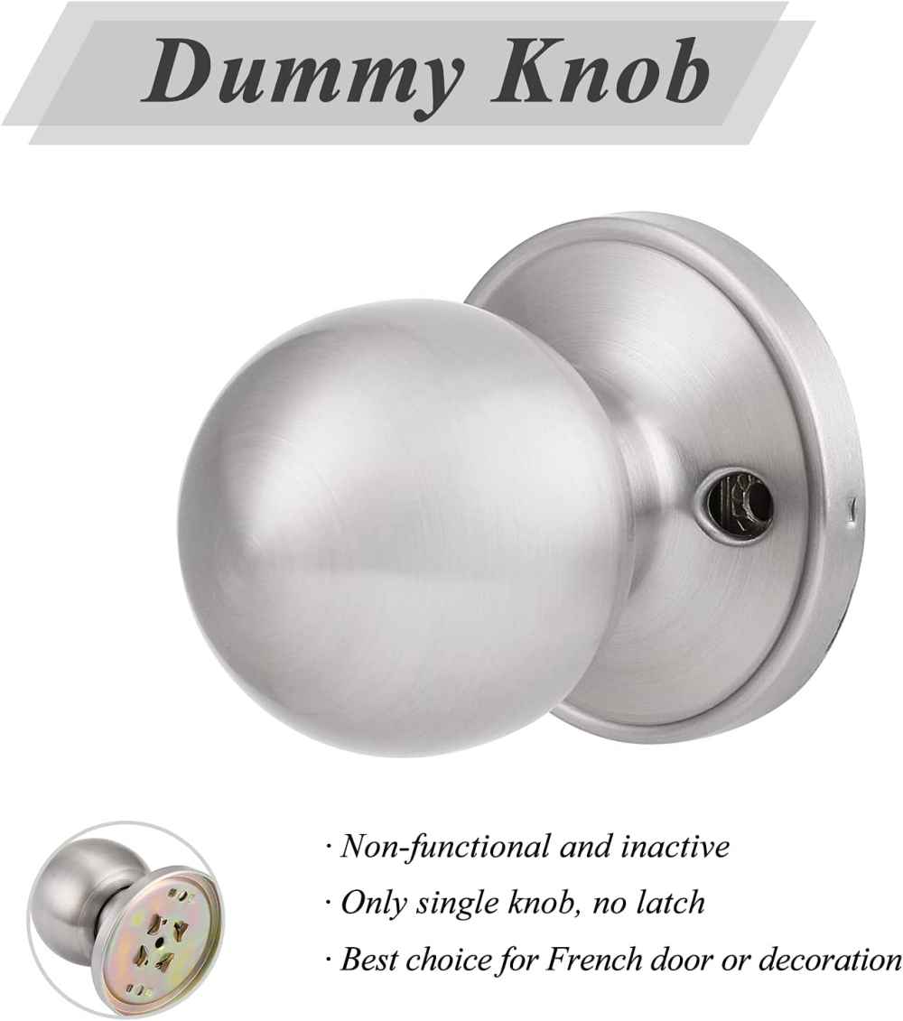2.05-in. x 0.01-in. Stainless Steel Door Door Knob In Brushed Nickel