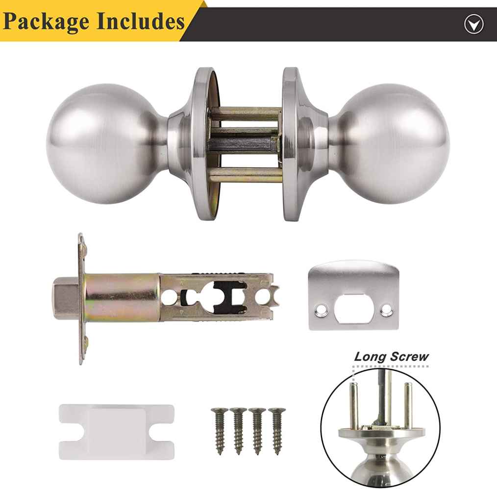 2.5-in. x 0.03-in. Stainless Steel Door Door Lock In Satin Nickel