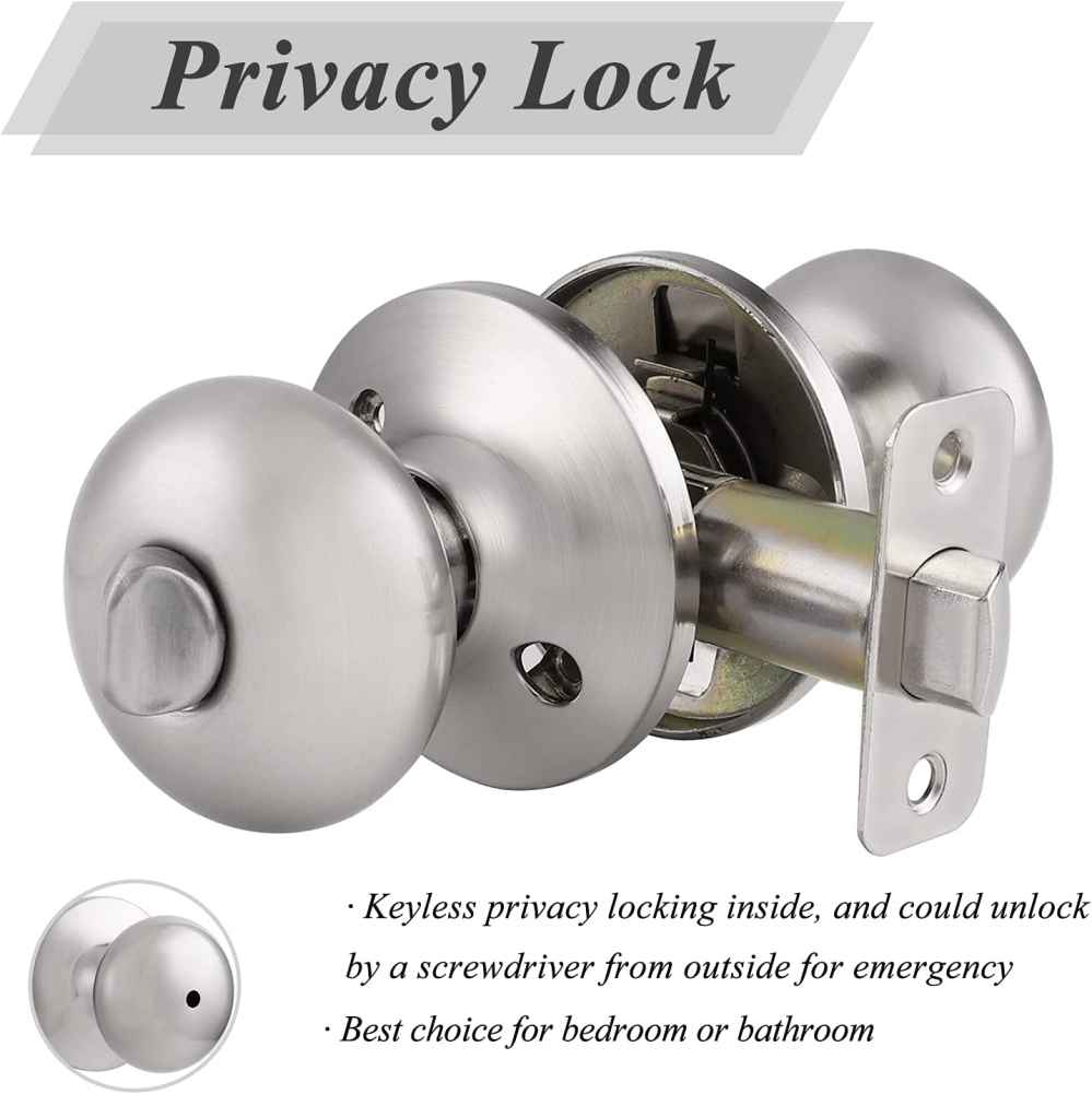 2.5-in. x 0.03-in. Stainless Steel Door Door Lock In Satin Nickel