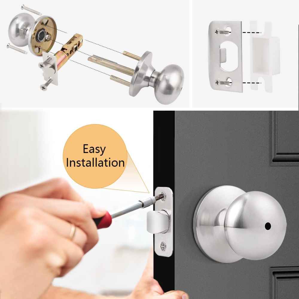 2.5-in. x 0.03-in. Stainless Steel Door Door Lock In Satin Nickel