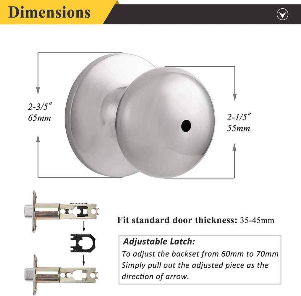 2.5-in. x 0.03-in. Stainless Steel Door Door Lock In Satin Nickel