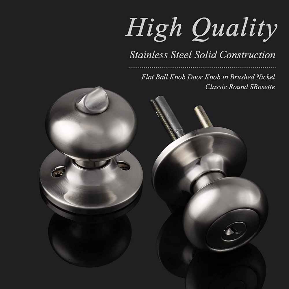 2.5-in. x 0.03-in. Stainless Steel Door Door Lock In Brushed Nickel