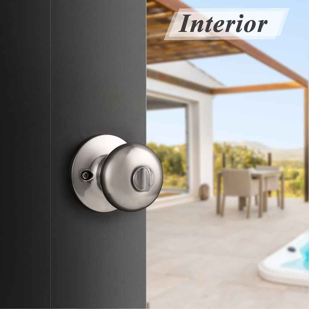 2.5-in. x 0.03-in. Stainless Steel Door Door Lock In Brushed Nickel