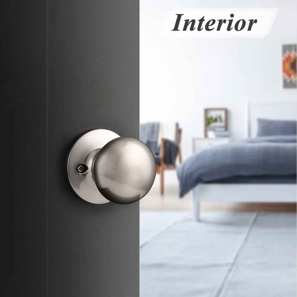 2.6-in. x 0.01-in. Stainless Steel Door Door Lock In Satin Nickel