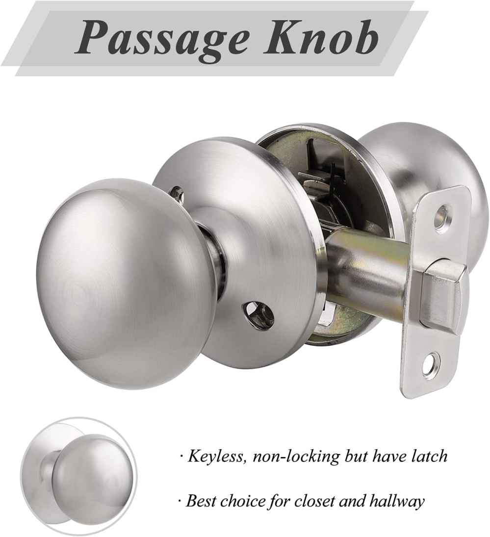 2.6-in. x 0.01-in. Stainless Steel Door Door Lock In Satin Nickel