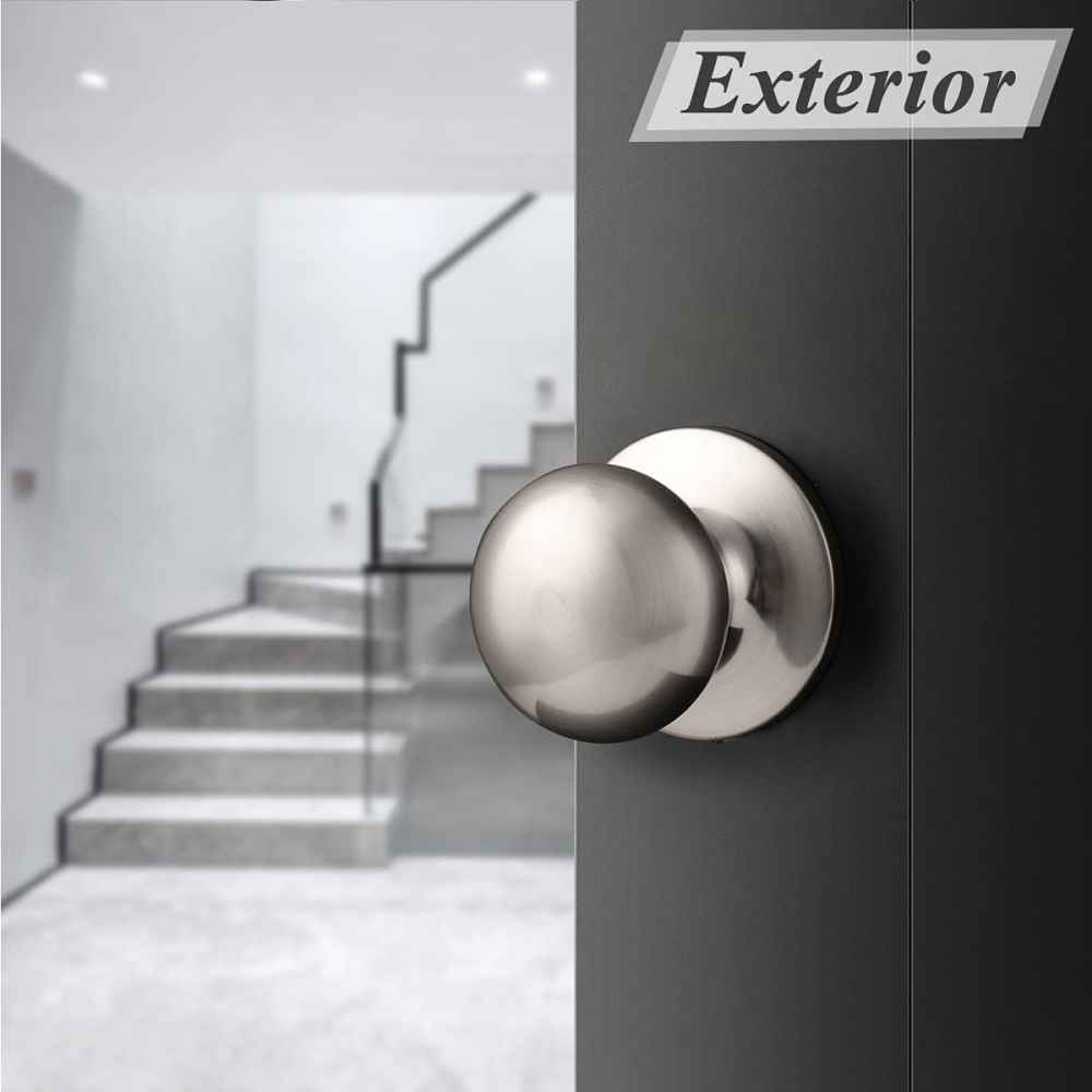 2.6-in. x 0.01-in. Stainless Steel Door Door Lock In Brushed Nickel