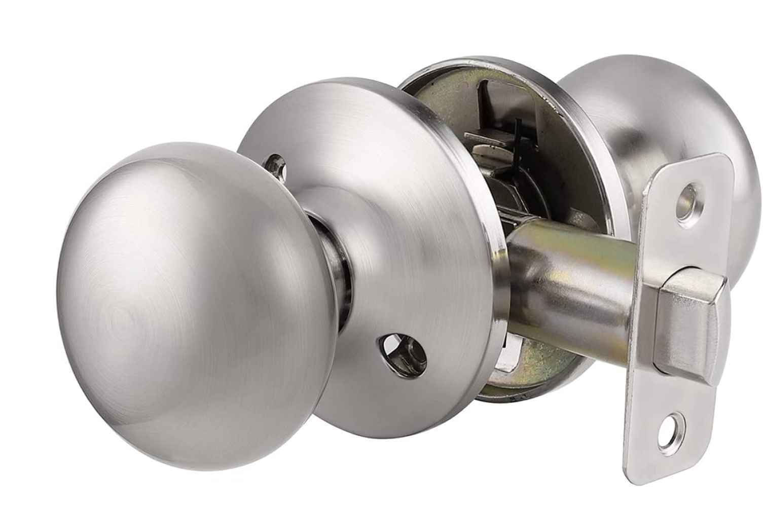 2.6-in. x 0.01-in. Stainless Steel Door Door Lock In Brushed Nickel