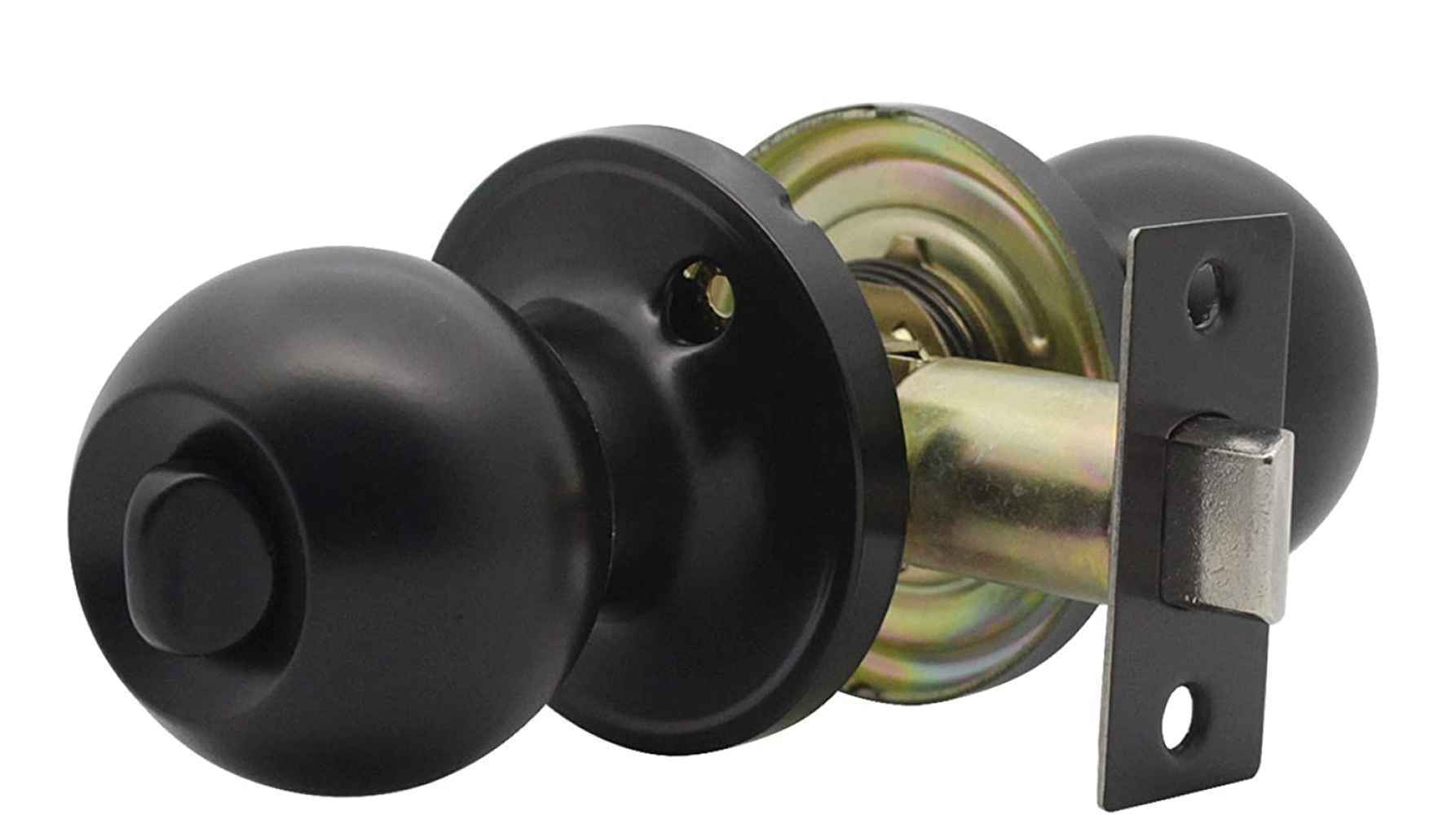 2.5-in. x 0.04-in. Stainless Steel Door Door Lock In Black