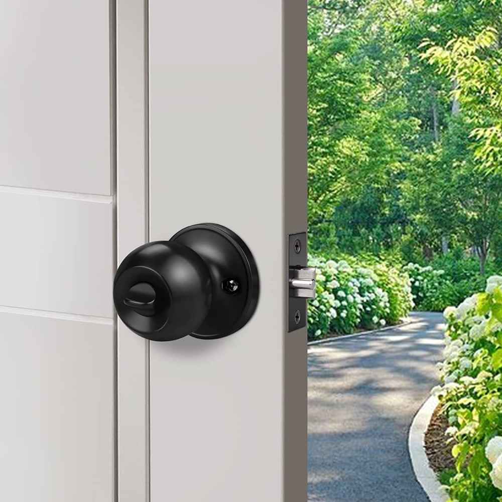 3-in. x 0.03-in. Stainless Steel Door Door Lock In Black