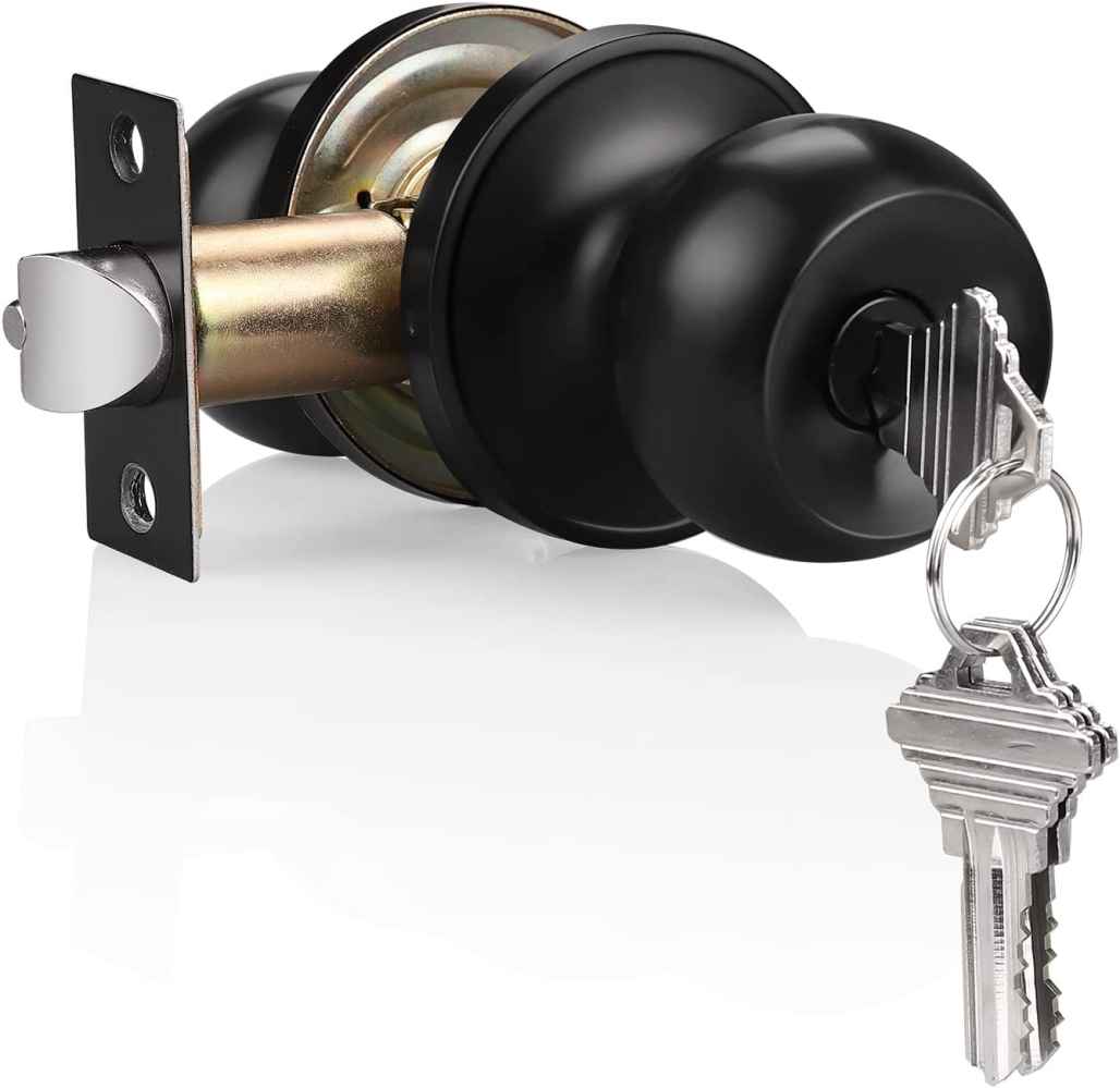 3-in. x 0.03-in. Stainless Steel Door Door Lock In Black