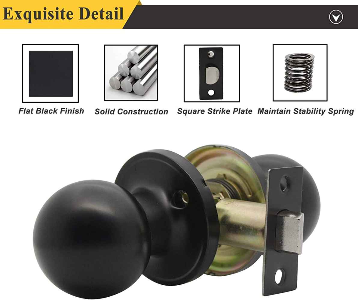 3-in. x 0.04-in. Stainless Steel Door Door Lock In Black