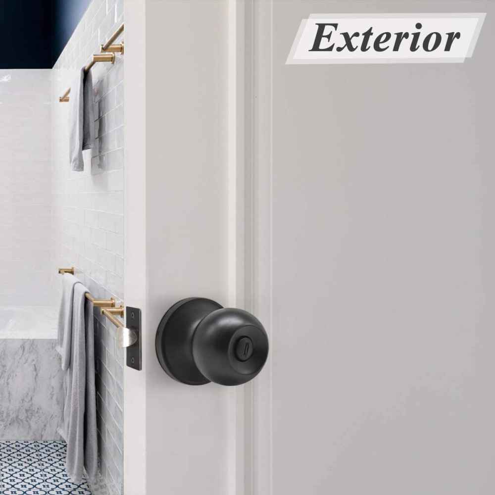 2.5-in. x 0.03-in. Stainless Steel Door Door Lock In Black