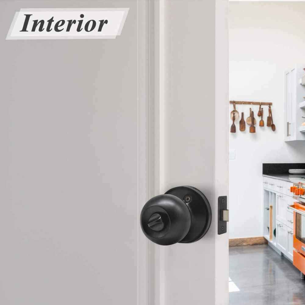 2.5-in. x 0.03-in. Stainless Steel Door Door Lock In Black