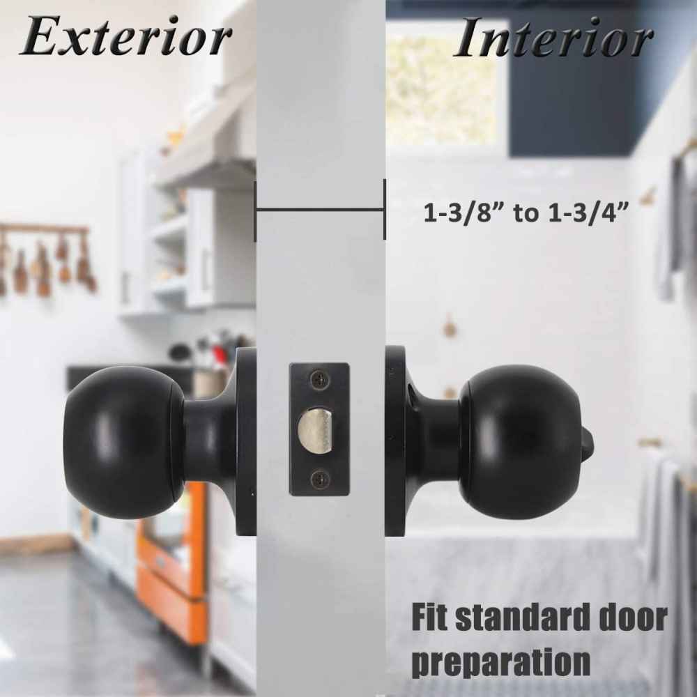 2.5-in. x 0.03-in. Stainless Steel Door Door Lock In Black