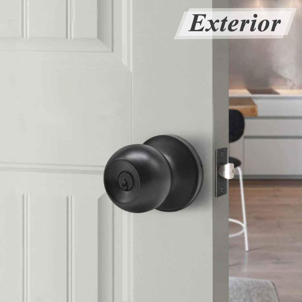 2.6-in. x 0.01-in. Stainless Steel Door Door Lock In Black