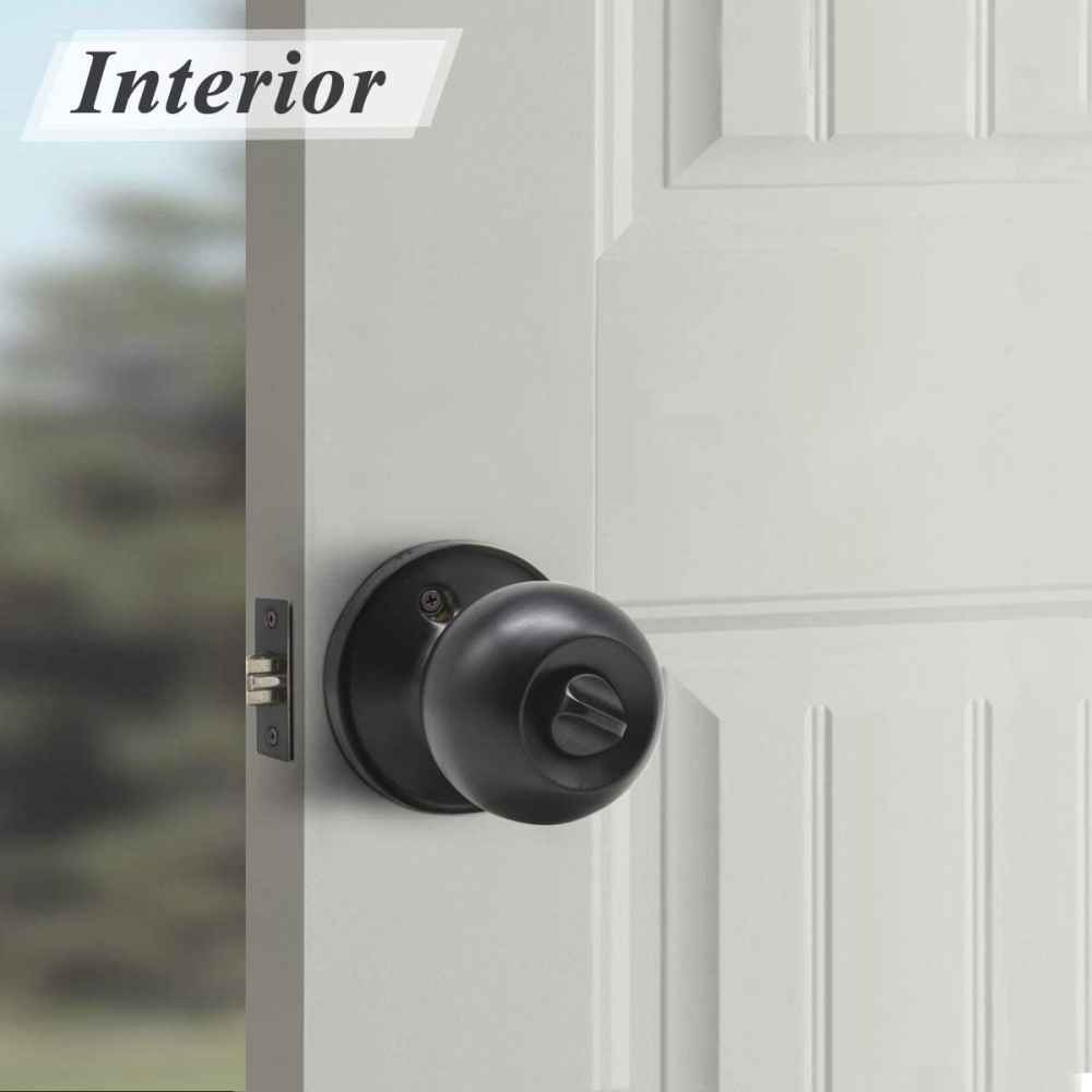 2.6-in. x 0.01-in. Stainless Steel Door Door Lock In Black
