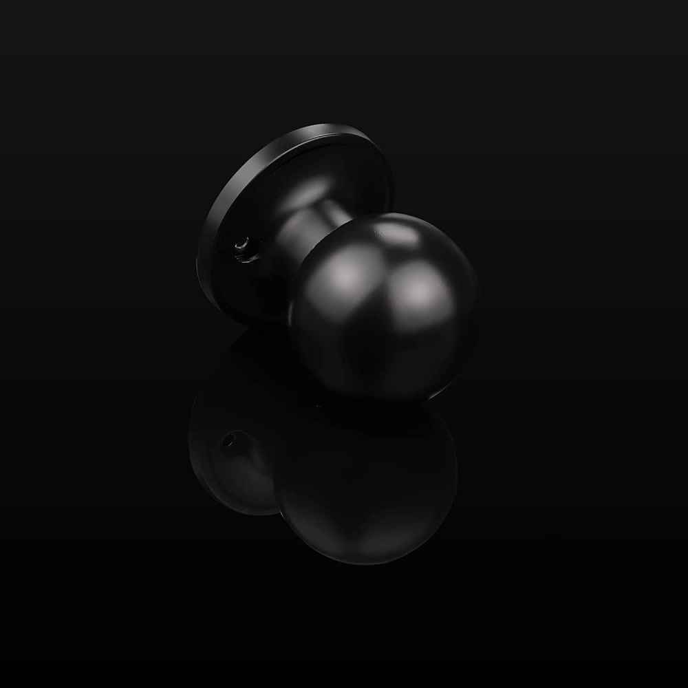 2.25-in. x 0.03-in. Stainless Steel Door Door Knob In Black