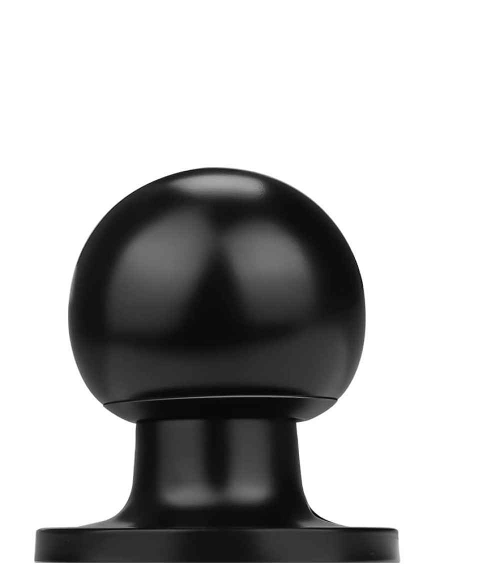 2.25-in. x 0.03-in. Stainless Steel Door Door Knob In Black