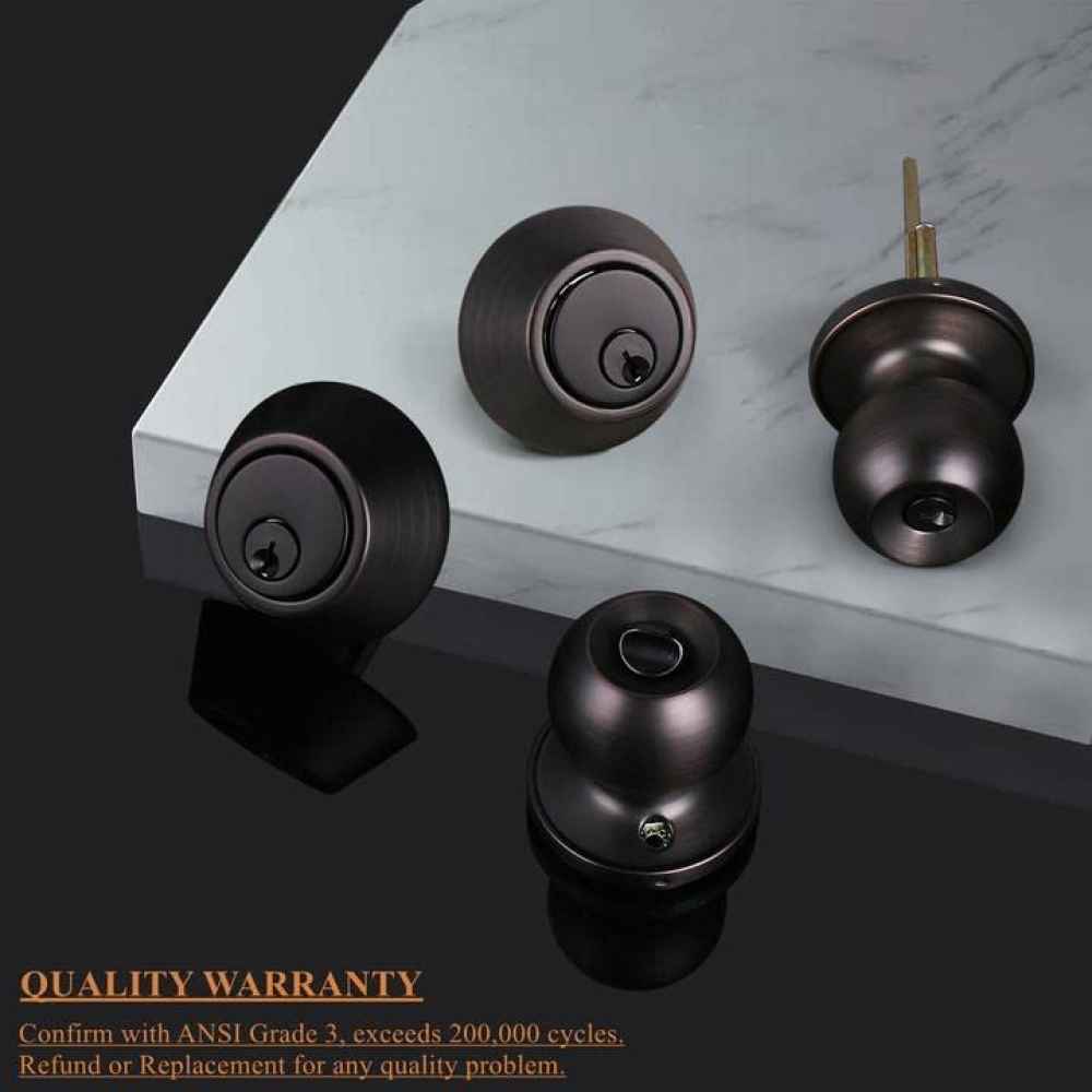 2.6-in. x 0.04-in. Stainless Steel Door Door Lock In Oil Rubbed Bronze