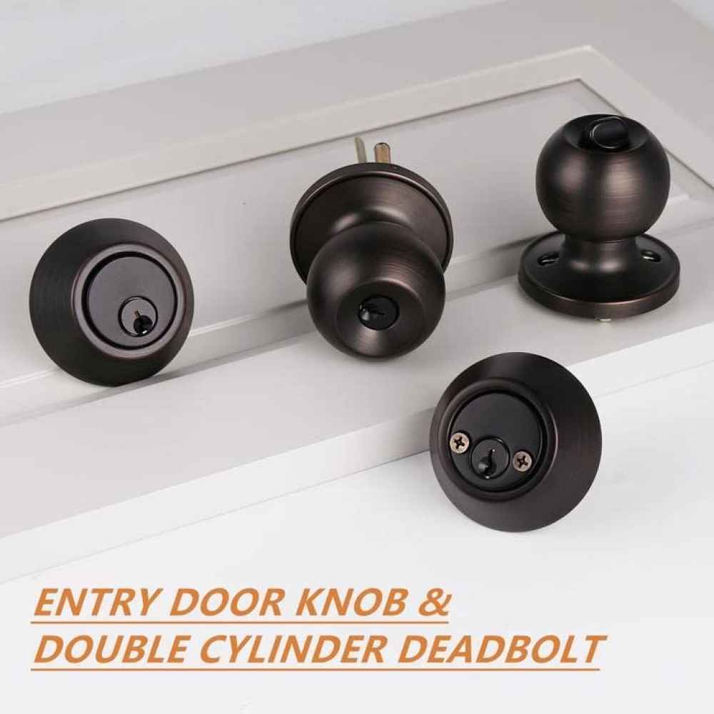 2.6-in. x 0.04-in. Stainless Steel Door Door Lock In Oil Rubbed Bronze