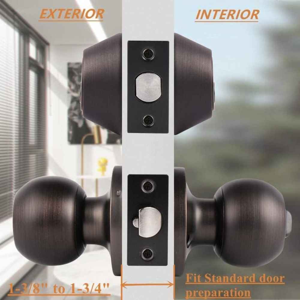2.6-in. x 0.04-in. Stainless Steel Door Door Lock In Oil Rubbed Bronze