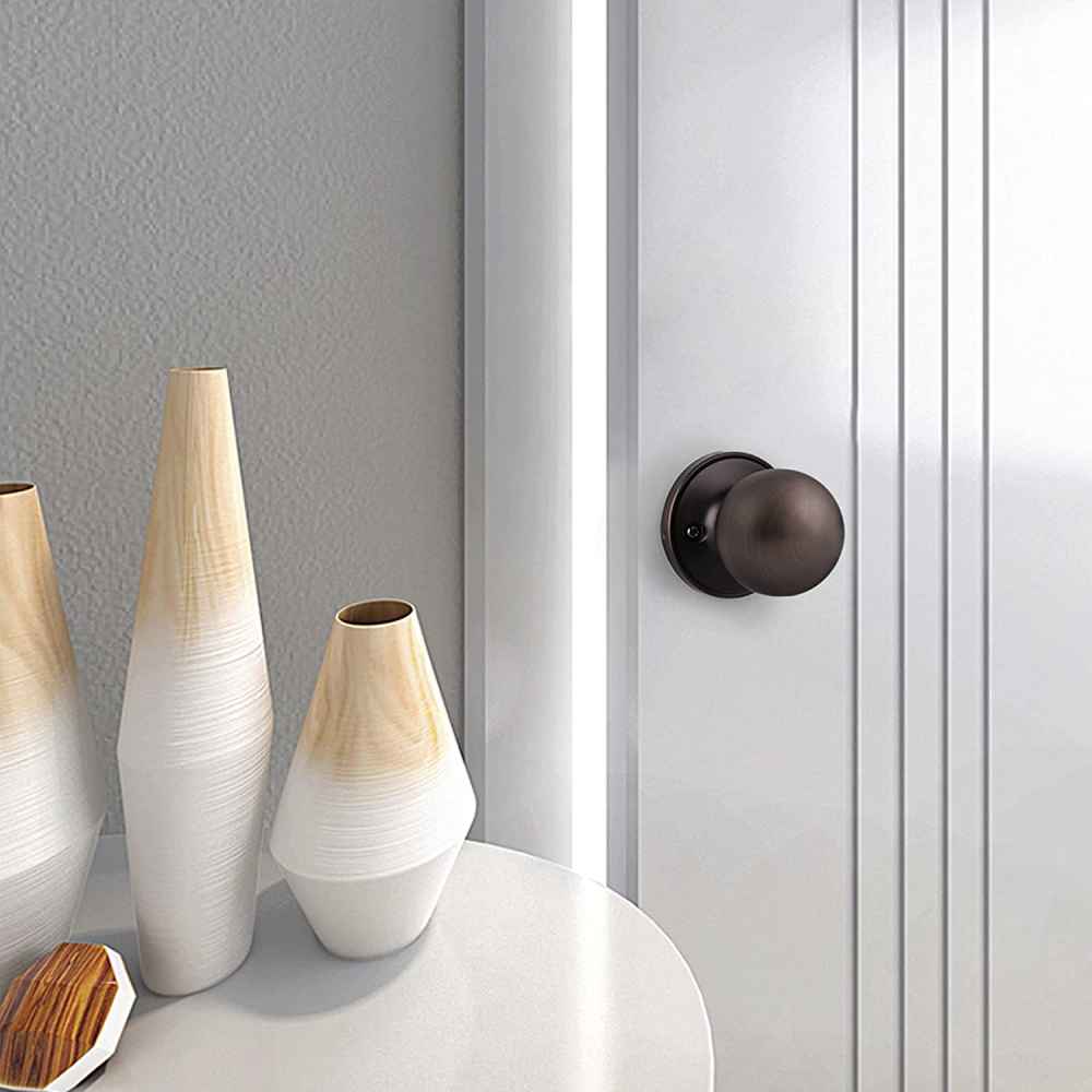 2-in. x 0.04-in. Stainless Steel Door Door Knob In Oil Rubbed Bronze