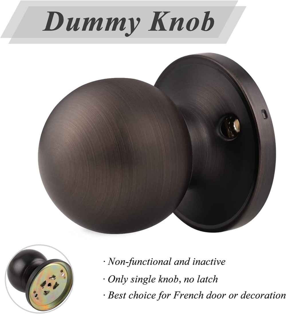 2-in. x 0.04-in. Stainless Steel Door Door Knob In Oil Rubbed Bronze