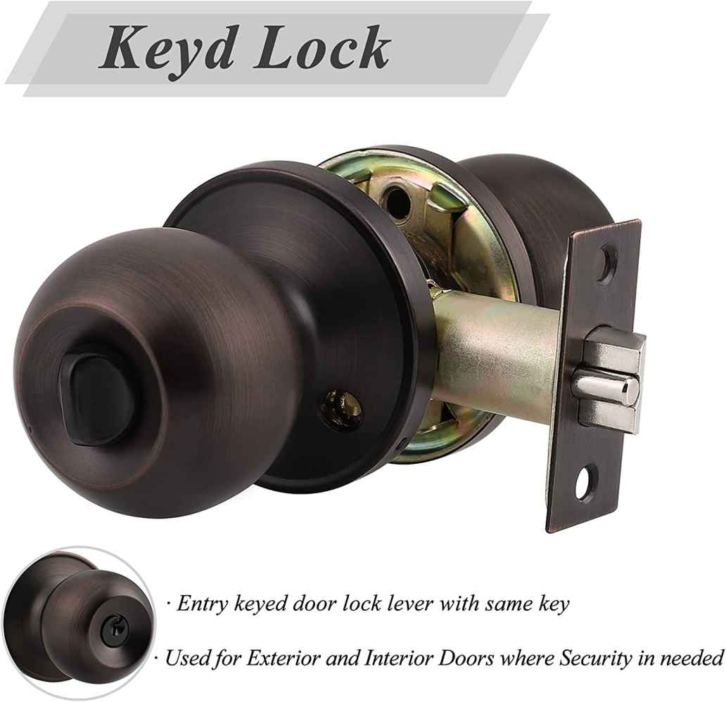2.25-in. x 1.05-in. Stainless Steel Door Door Lock In Oil Rubbed Bronze