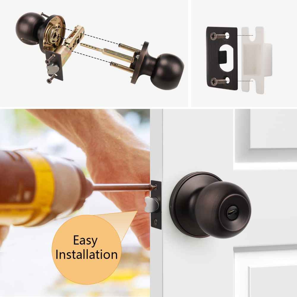 2.2-in. x 0.03-in. Stainless Steel Door Door Lock In Oil Rubbed Bronze