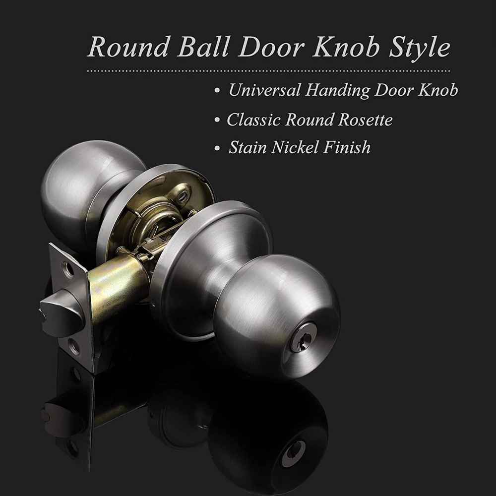 2-in. x 0.04-in. Stainless Steel Door Door Lock In Brushed Nickel