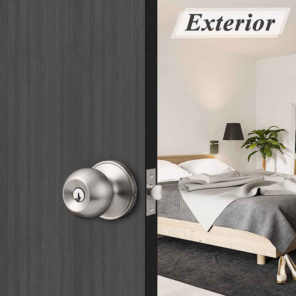 2-in. x 0.04-in. Stainless Steel Door Door Lock In Brushed Nickel