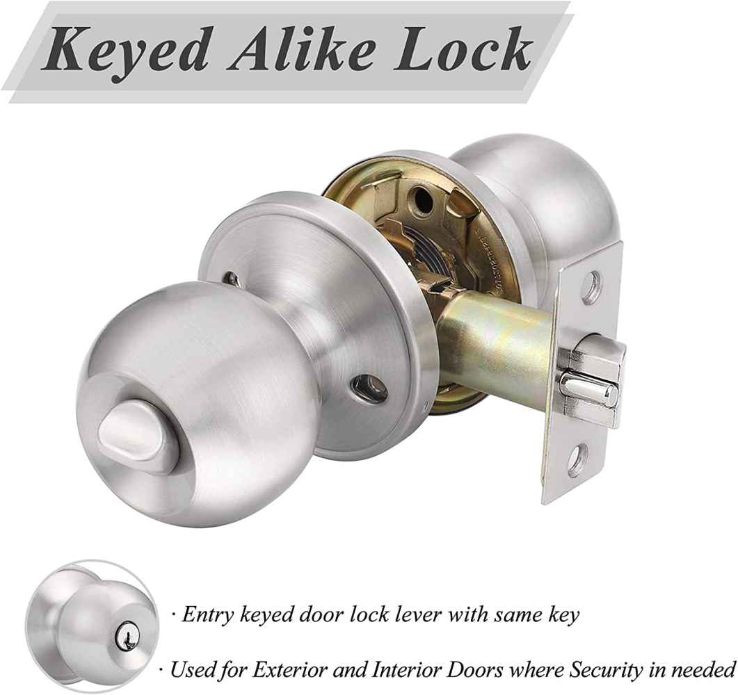 2-in. x 0.04-in. Stainless Steel Door Door Lock In Brushed Nickel