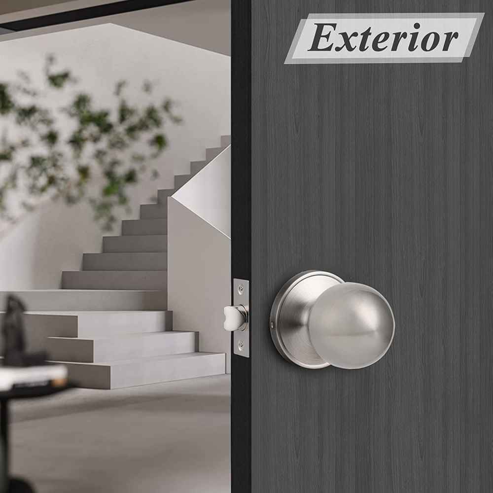 2-in. x 0.04-in. Stainless Steel Door Door Lock In Brushed Nickel