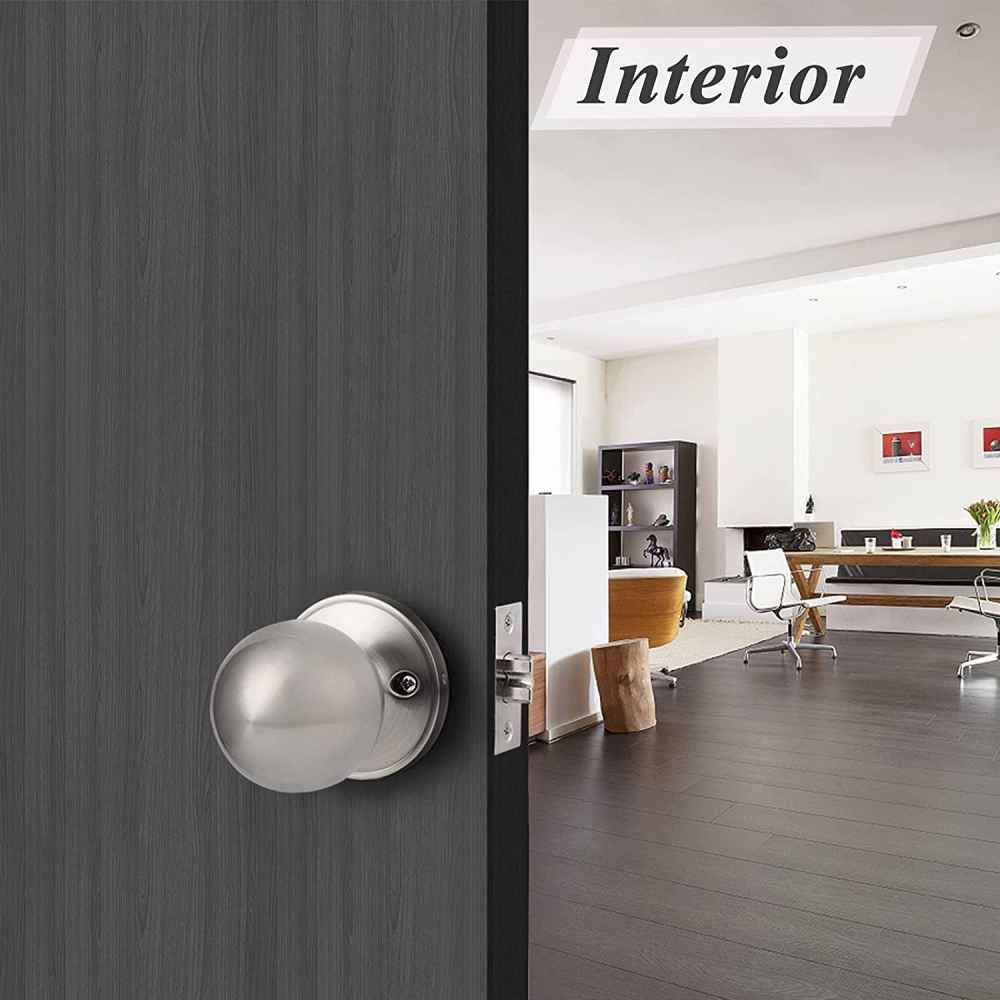 2-in. x 0.04-in. Stainless Steel Door Door Lock In Brushed Nickel