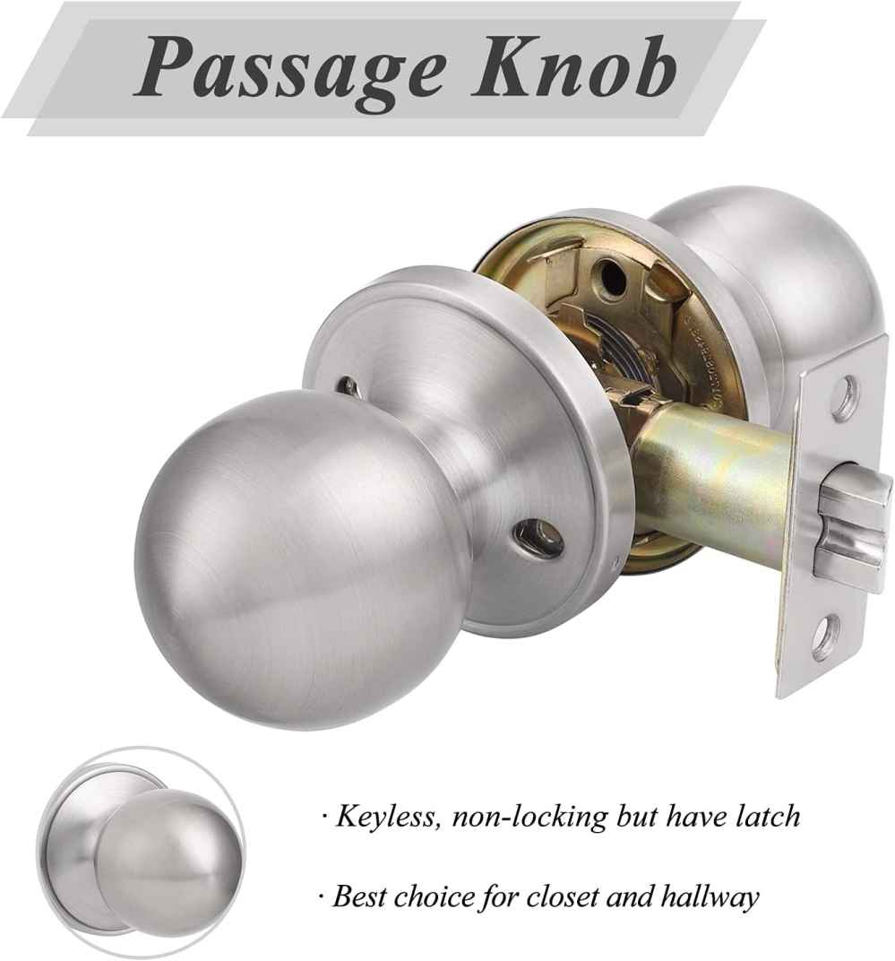 2-in. x 0.04-in. Stainless Steel Door Door Lock In Brushed Nickel