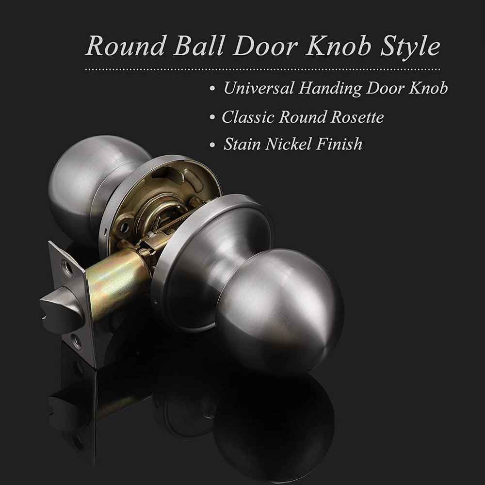 2-in. x 0.04-in. Stainless Steel Door Door Lock In Brushed Nickel