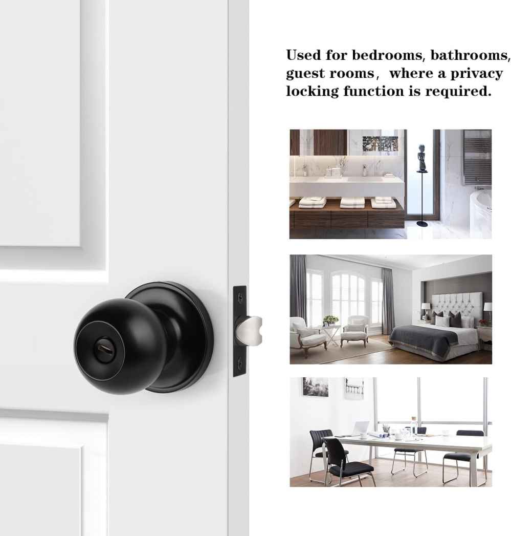3-in. x 0.03-in. Stainless Steel Door Door Lock In Black