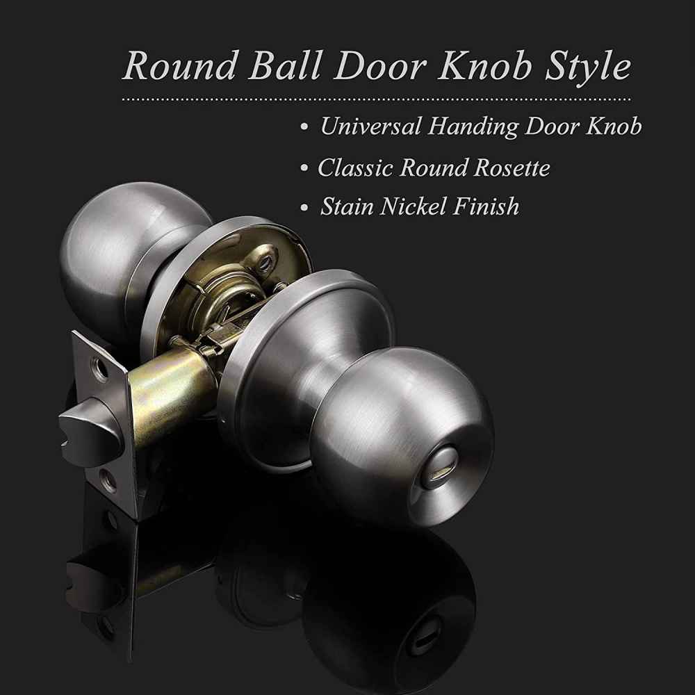 2.5-in. x 0.01-in. Stainless Steel Door Door Lock In Satin Nickel