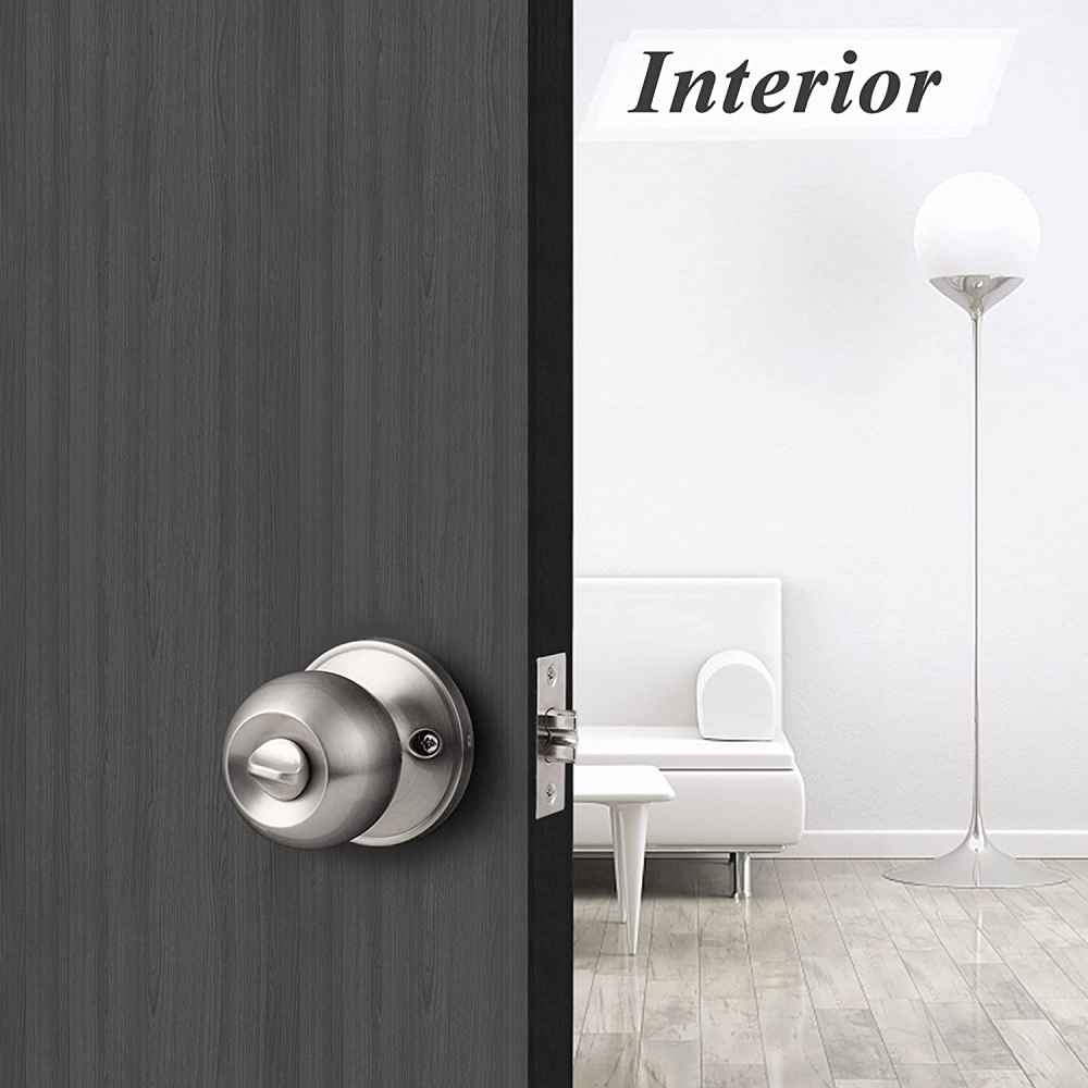 2.5-in. x 0.01-in. Stainless Steel Door Door Lock In Satin Nickel
