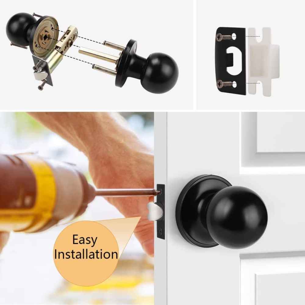 2.5-in. x 0.01-in. Stainless Steel Door Door Lock In Black