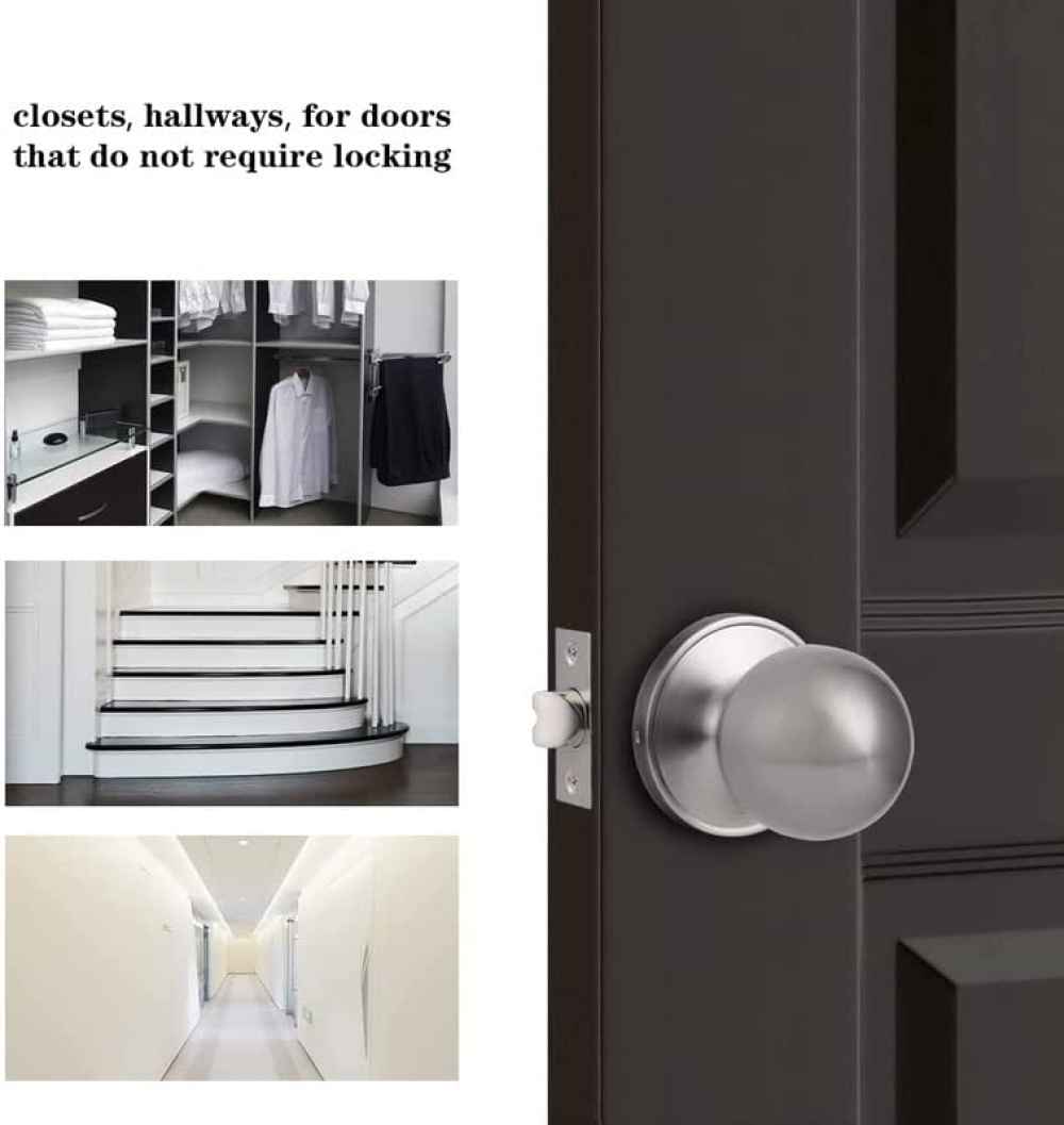2.5-in. x 0.01-in. Stainless Steel Door Door Lock In Brushed Nickel